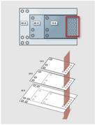 圖9  愛立信3E負載點調(diào)節(jié)器的封裝布線是可以縮放的。單個PCB布線可以容納不同類產(chǎn)品以提高靈活性