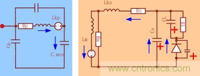 當(dāng)DS端電壓上升，次級(jí)的電壓達(dá)到輸出電壓