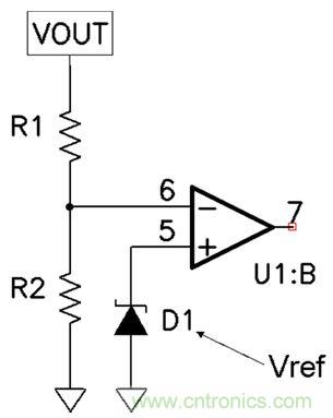輸出精度是分壓器比、基準(zhǔn)精度和誤差放大器補(bǔ)償?shù)暮瘮?shù)