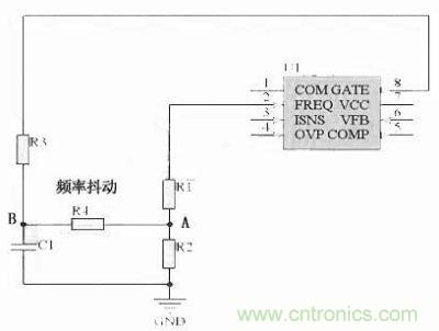 對(duì)于采用單顆鏡像電阻設(shè)定頻率，比如IR1150