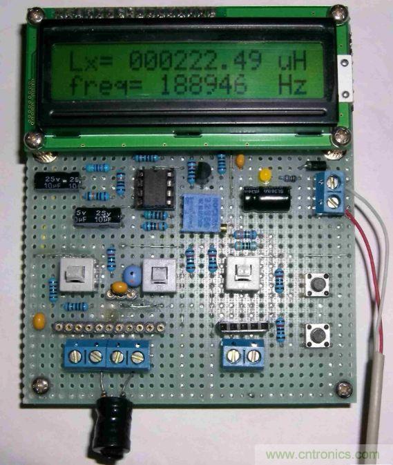 DIY集電容、電感和頻率為一體的測量儀器