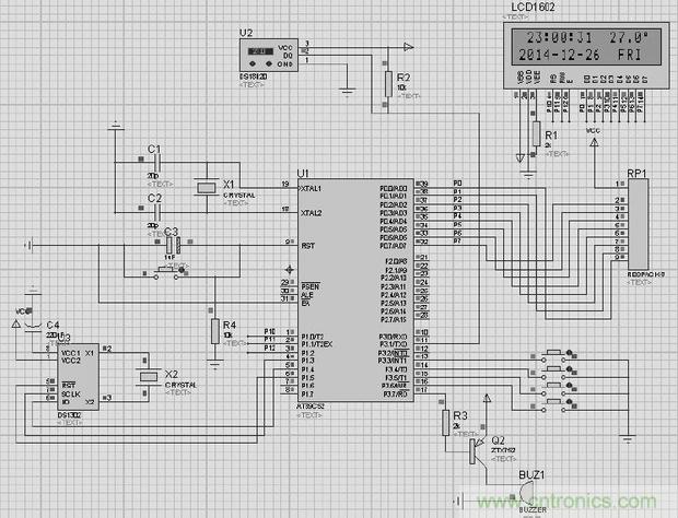 電路專區(qū):可測溫式電子萬年歷的設計與實現(xiàn)