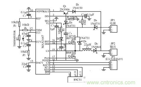 89C51與MAX1647應用電路圖