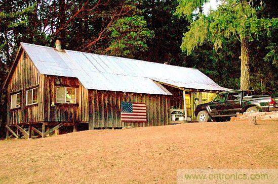圖1：位于加州北部的小木屋。