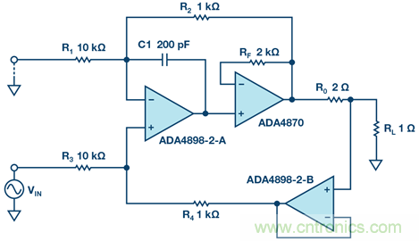 高精度、快速建立的大電流源