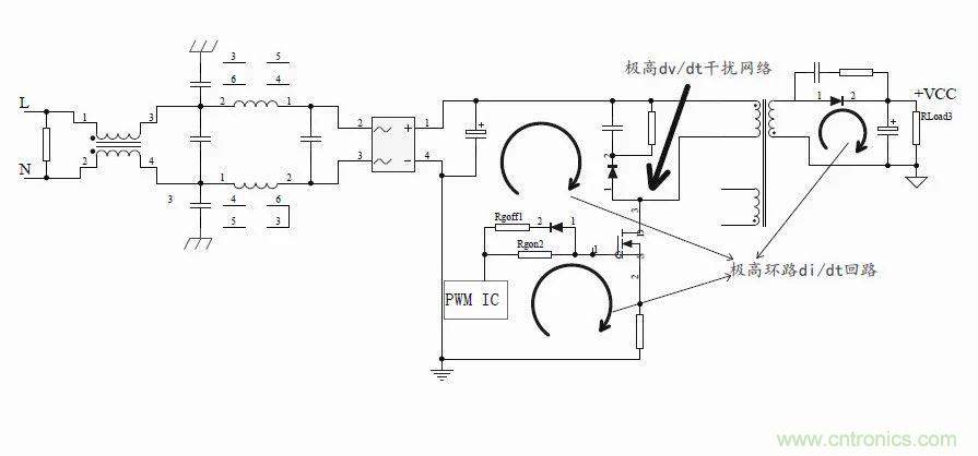 如何改善開(kāi)關(guān)電源電路的EMI特性？