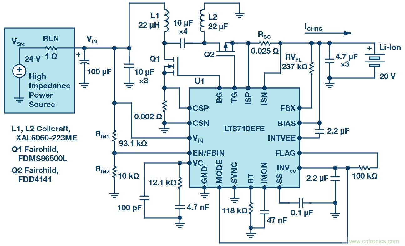 LT8710多功能 DC/DC控制器解決了高阻抗、超長工業(yè)電源線的電壓降問題