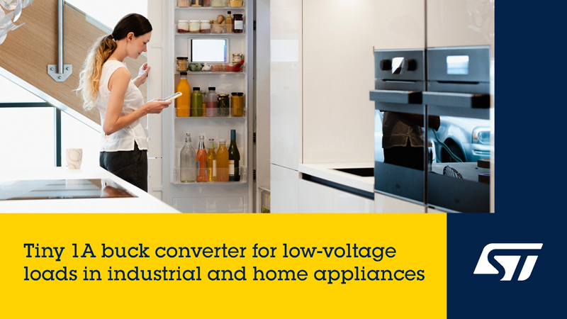 ST 新款微型單片降壓轉(zhuǎn)換器，用于智能電表、家電和工業(yè)電源轉(zhuǎn)換器提供低電壓電源