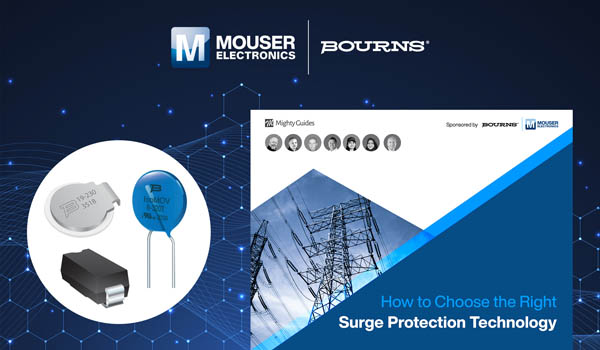 貿(mào)澤電子攜手Bourns推出全新電子書(shū)探討浪涌保護(hù)技術(shù)的設(shè)計(jì)挑戰(zhàn)