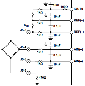 圖5 電壓激勵的壓力傳感器    圖6 電流激勵的壓力傳感器